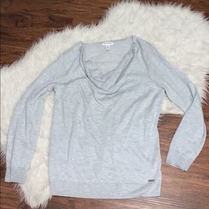 Draped neck sweater